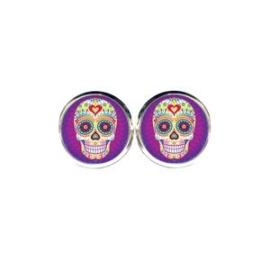 Sugar Skull Earrings - Day of the Dead, Halloween